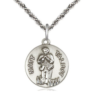 Sterling Silver Matt Talbot Medal Religious Jewelry Engraved Catholic Saint Jewelry