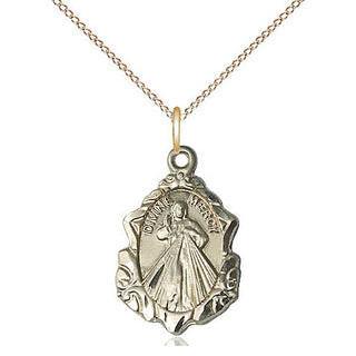 14kt Gold Filled Divine Mercy Medal Religious Jewelry Engraved Catholic Saint Jewelry