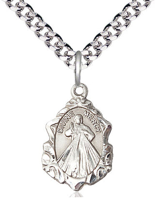 Pewter Divine Mercy Medal Religious Jewelry Engraved Catholic Saint Jewelry