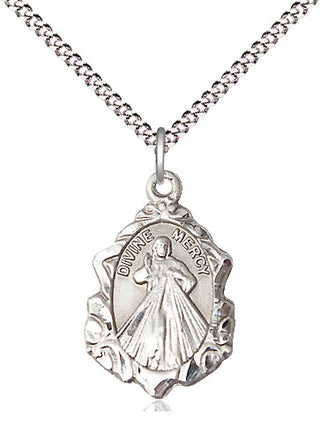 Sterling Silver Divine Mercy Medal Religious Jewelry Engraved Catholic Saint Jewelry