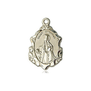 14kt Gold Filled Saint Dymphna Medal Engraved Catholic Saint Jewelry
