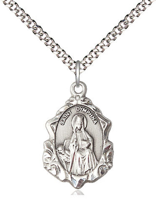 Sterling Silver Saint Dymphna Medal Religious Jewelry Engraved Catholic Saint Jewelry