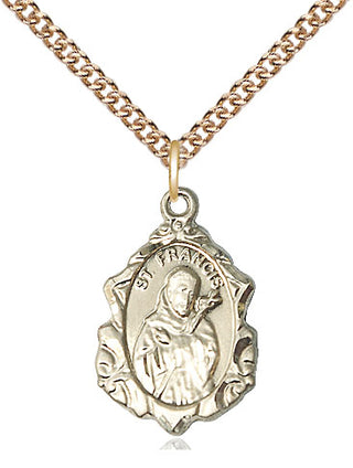 14kt Gold Filled Saint Francis Medal Religious Jewelry Engraved Catholic Saint Jewelry