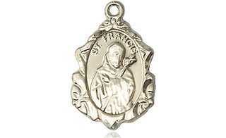 14kt Gold Saint Francis Medal Engraved Catholic Saint Jewelry