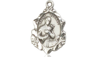 Sterling Silver Saint Gerard Medal Religious Jewelry Engraved Catholic Saint Jewelry