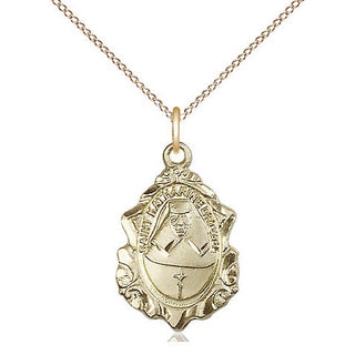 14kt Gold Saint Katharine Drexel Medal Engraved Catholic Saint Jewelry