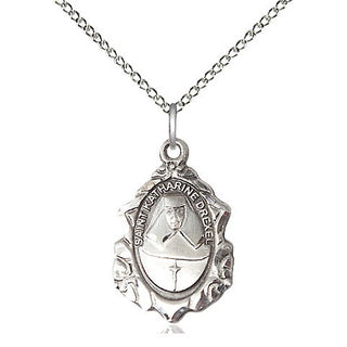 Sterling Silver Saint Katharine Drexel Medal Religious Jewelry Engraved Catholic Saint Jewelry