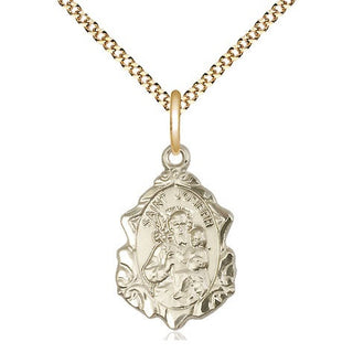 14kt Gold Filled Saint Joseph Medal Religious Jewelry Engraved Catholic Saint Jewelry