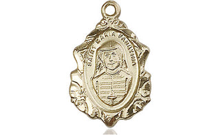 14kt Gold Filled Maria Faustina Medal Engraved Catholic Saint Jewelry