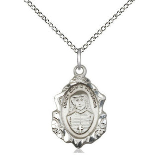 Sterling Silver Maria Faustina Medal Religious Jewelry Engraved Catholic Saint Jewelry