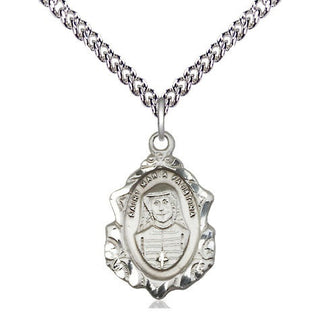 Sterling Silver Maria Faustina Medal Religious Jewelry Engraved Catholic Saint Jewelry