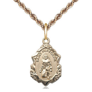 14kt Gold Filled Saint Peregrine Medal Religious Jewelry Engraved Catholic Saint Jewelry