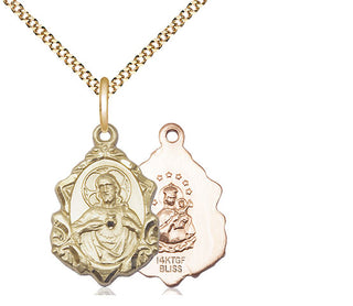 14kt Gold Filled Scapular Medal Religious Jewelry