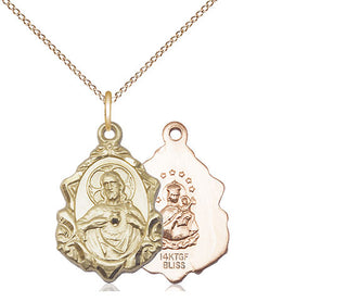 14kt Gold Filled Scapular Medal Religious Jewelry
