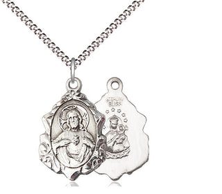 Sterling Silver Scapular Medal Religious Jewelry