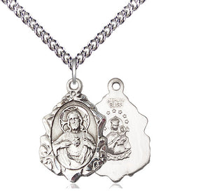 Sterling Silver Scapular Medal Religious Jewelry