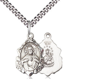 Sterling Silver Scapular Medal Religious Jewelry