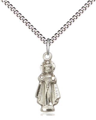 Sterling Silver Infant of Prague Medal Religious Jewelry