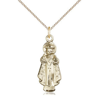 14kt Gold Filled Infant of Prague Medal Catholic Jewelry
