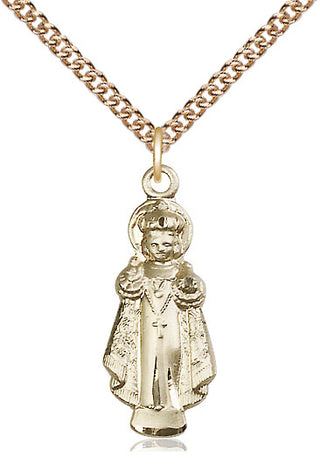 14kt Gold Filled Infant of Prague Medal Catholic Jewelry