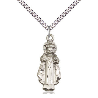 Sterling Silver Infant of Prague Medal Catholic Jewelry
