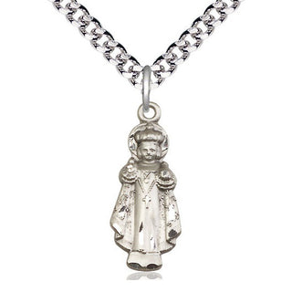 Sterling Silver Infant of Prague Medal Catholic Jewelry