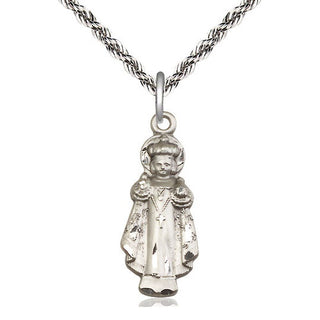 Sterling Silver Infant of Prague Medal Catholic Jewelry