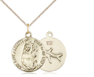 14kt Gold Filled Our Lady of Loretto Medal Religious Jewelry