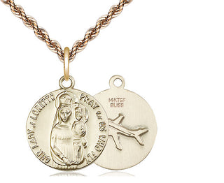 14kt Gold Filled Our Lady of Loretto Medal Religious Jewelry