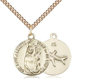 14kt Gold Our Lady of Loretto Medal