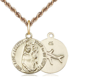 14kt Gold Our Lady of Loretto Medal