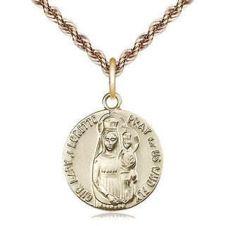 14kt Gold Our Lady of Loretto Medal