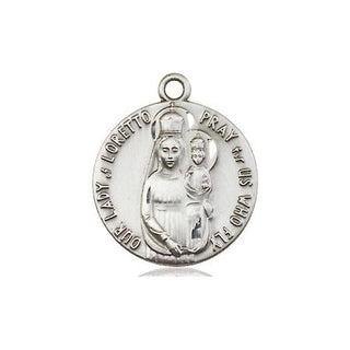 Sterling Silver Our Lady of Loretto Medal
