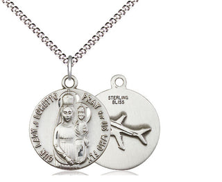 Sterling Silver Our Lady of Loretto Medal Religious Jewelry