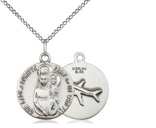 Sterling Silver Our Lady of Loretto Medal Religious Jewelry