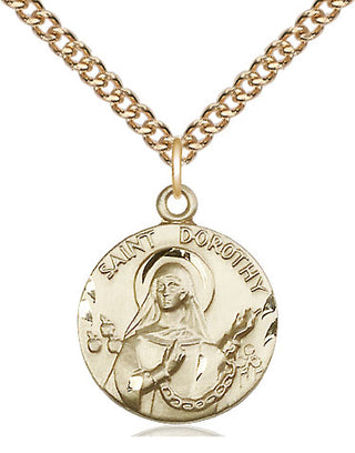 14kt Gold Filled Saint Dorothy Medal Religious Jewelry