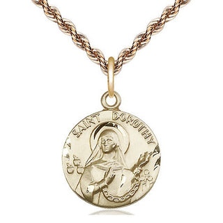 14kt Gold Filled Saint Dorothy Medal Religious Jewelry