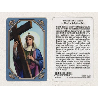 Bulk Daily Inspiration Plastic Prayer Card - Saint Helen