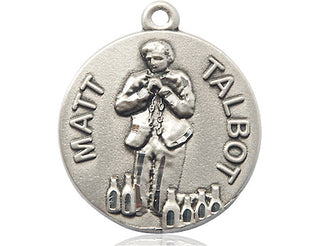 Pewter Matt Talbot Medal Engraved Catholic Saint Jewelry
