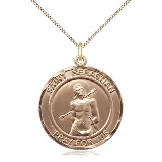 14kt Gold Saint Sebastian Medal