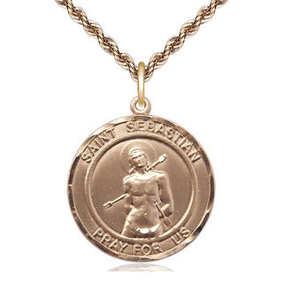 14kt Gold Saint Sebastian Medal