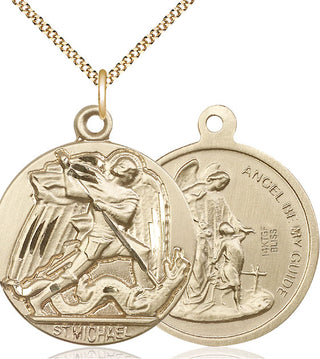 14kt Gold Filled Saint Michael the Archangel Medal Catholic Jewelry