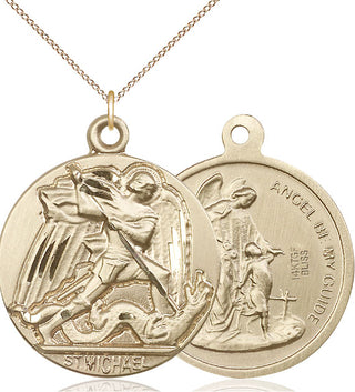 14kt Gold Filled Saint Michael the Archangel Medal Catholic Jewelry