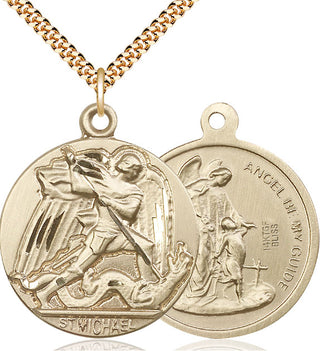14kt Gold Filled Saint Michael the Archangel Medal Catholic Jewelry