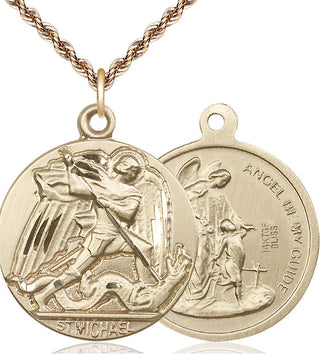 14kt Gold Filled Saint Michael the Archangel Medal Catholic Jewelry