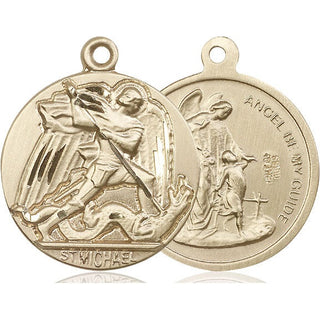 14kt Gold Saint Michael the Archangel Medal
