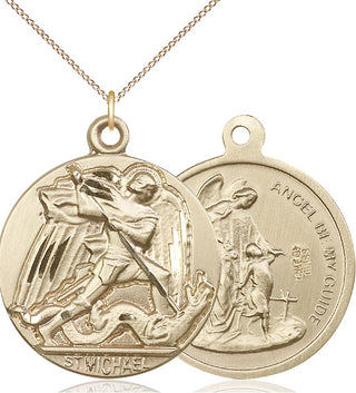 14kt Gold Saint Michael the Archangel Medal