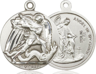 Sterling Silver Saint Michael the Archangel Medal Catholic Jewelry
