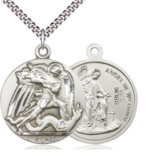 Sterling Silver Saint Michael the Archangel Medal Catholic Jewelry