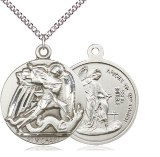 Sterling Silver Saint Michael the Archangel Medal Catholic Jewelry